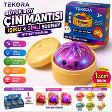 Tekora Büyük Boy Işıklı Simli Çin Mantısı Squishy Oyuncak | Mystery Dumpling | Sürpriz Sıkılabilir Stres Oyuncağı - 1 Adet