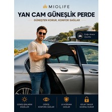 Miolife Tekli Araç Yan Cam Güneşlik Perde Uv Korumalı Esnek Oto Cam Gölgelik Tüm Araçlara Uyumlu