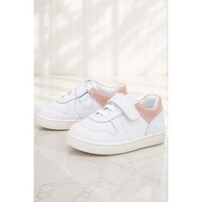 Rakerplus Bob Beyaz Nubuk Pudra Hakiki Deri Bebek Sneaker Ayakkabı