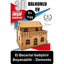 Svein Özel Üretim 3 Boyutlu Minyatür Ham Ahşap Maket Boyanabilir Eğitici Öğretici Motor Beceri Hobi Oyun