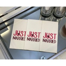 Just Married Düğün Peçetesi 16'lı