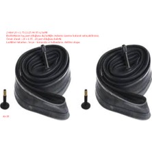 Servis 20 x 1.75 - 2.125 Av-35 Kalın Sibop 2'li Set
