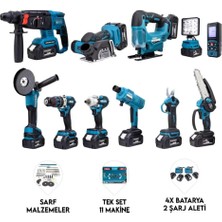Dawreek 11'li Set Darbeli Akülü Vidalama 350 Nm Tork ve 4 Akü ile Ergonomik Taşıma Çantası