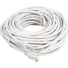 Gri 25 M Cat 6 Jaklı Kablo Patch Cord Internet Kablosu