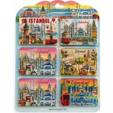 Nemere Istanbul Temalı Ahşap Buzdolapı Süsü Magnet 6'lı Set ALK5808