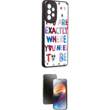 Marsilyan™- Galaxy A73 5g Kılıf Odak Klasik Serisi - Siyah 3D Antistatik Mat Seramik Nano Ekran Koruyucu