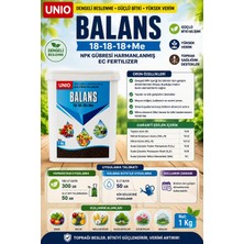 Usagro UNIO BALANS 18-18-18 + ME Dengeli NPK Gübresi 1 Kg | Yapraktan ve Topraktan Uygulama | Sebze, Meyve, Zeytin ve Tarla Bitkileri İçin Tam Besleme
