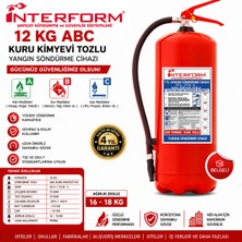İnterform Interform 12 kg Abc Kuru Kimyevi Tozlu Yangın Söndürme Cihazı