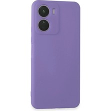 Muratech Newface Vivo Y16 Kılıf First Silikon - Lila