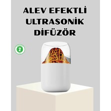 Astraltech Ultrasonik Alev Efektli Aromaterapi Difüzörü USB Şarjlı ve Otomatik Kapanma Özellik