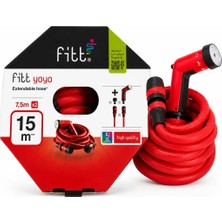Fitt Yoyo Go Uzayan Bahçe Sulama Hortumu Tabancalı 15 Metre