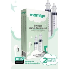 Mamigo Bebek Burun Yıkama Enjektörü 2'li Nazal Aspiratör Şırınga Temizleme Aparatı
