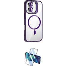 Marsilyan™- iPhone 16 Plus Kılıf Yadigar Asil Koleksiyonu - Siyah 3D Antistatik Cam Ekran Koruyucu