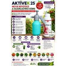 Active K 25 (%25 Potasyum) 1 Litre + Jetta 2 Litre Basınçlı El Pompası 2'li Set | Meyve Büyütücü, Olgunlaştırıcı Yaprak ve Toprak Gübresi