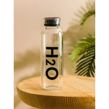 Tohana H2o 1 Lt Borosılıkat Cam Matara Isıya Dayanıklı Büyük Boy Matara Gri