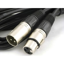Mykablo XLR Erkek - Dişi Siyah Kablo 5 Metre