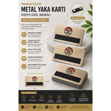 Yaka Kartı Metal Kişiye Özel Baskılı 5 Adet