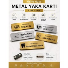 Yaka Kartı Metal Kişiye Özel Baskılı 5 Adet