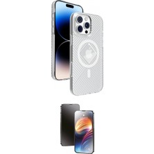 Marsilyan™- iPhone 16 Pro Max Kılıf Nova Modern Prime - Siyah 3D Antistatik Mat Seramik Nano Ekran Koruyucu