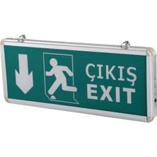 Aydogan's Cata 9167 Ledli Aşağı Ok Exit Çıkış Armatürü 3 Saat Akülü