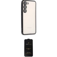 Marsilyan™- Galaxy S23 Plus Kılıf Vadi Minimal - Siyah 6d Antistatik Mat Seramik Hayalet Nano Ekran Koruyucu