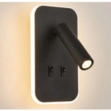 Cata CT5253G Tuvalu LED Aplik (Siyah Kasa) Yatak Başı Aplik 13W