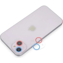 Hace Bazaar Apple Iphone 13 Renkli Kamera Lens Koruma Cam - Pembe-Mavi