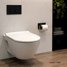 Kale Idea Açık Montaj Kanalsız Akış Asma Klozet + Ultra Slim Yavaş Kapanan Klozet Kapağı