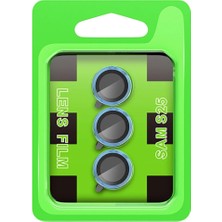 Hace Bazaar Samsung Galaxy S25 Plus Raze Metal Kamera Lens - Mavi