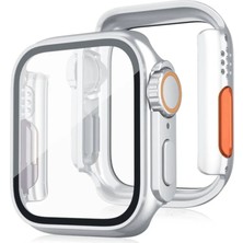 Hace Bazaar Apple Watch 44MM Watch 49MM Kasa Dönüştürücü ve Ekran Koruyucu - Gümüş