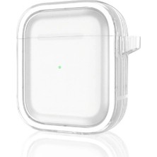 Hace Bazaar Apple Airpods 4 (4.nesil) Shiny Şeffaf Kılıf - Beyaz