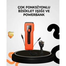 Hace Bazaar 600 Lümen Bisiklet Ön Işık Powerbankli Çakar Cob LED