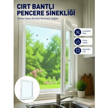 Hace Bazaar Şeffaf File Yapılı Cırt Bantlı Pencere Sinekliği Pratik Kullanım