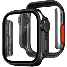 Hace Bazaar Apple Watch 44MM Watch 49MM Kasa Dönüştürücü ve Ekran Koruyucu - Siyah