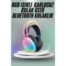 Zero Land Matxzngz Kulak Üstü Kablosuz Bluetooth Kulaklık Unı Renkli Işıklı Kulaklık