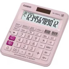 Casio MJ-120D Plus Pembe Işlem Kontrollü 12 Hane Masa Üstü Hesap Makinesi