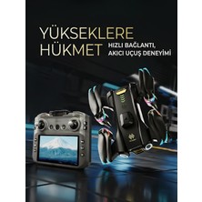 Tianya Katlanabilir Drone, Taşıma Çantalı, Ekranlı Kumanda,Tek Batarya,Fpv Kameralı 720P HD Drone, 360 Derece Takla
