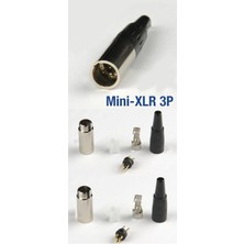 Mykablo 3 Pin Mini XLR Erkek Konnektör
