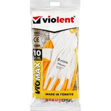 Violent Viomax 2501 Nitril Örme İş Eldiveni No:10 Sarı Beyaz Tek Çift