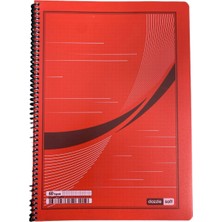 Dazzle Soft Spiralli Defter 60 Yaprak A4 Çizgili Kırmızı Kapak