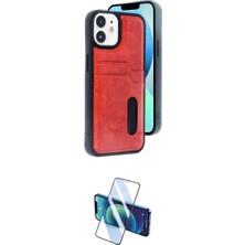 Marsilyan™- iPhone 11 Kılıf Yörünge Işık Serisi - Siyah 3D Antistatik Cam Ekran Koruyucu
