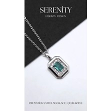 Serenity Baget Figür Çelik Kolye
