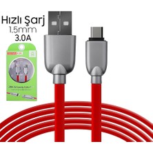 Ally USB Type-C  Zinc Alloy Dayanıklı 3.0A 1.5mm USB KABLO-(5775) - TOPRAK6535-9816