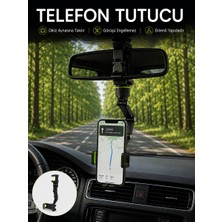 Araç Içi Dikiz Aynası Telefon Tutucu 360° Dönebilen Katlanabilir - TOPRAK7927-4882