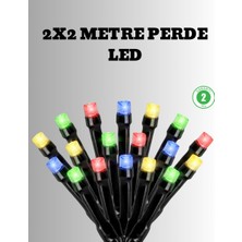 2x2 Metre Pil ile Çalışan Perde LED Işık – 8 Modlu Dekoratif - TOPRAK2228-2594