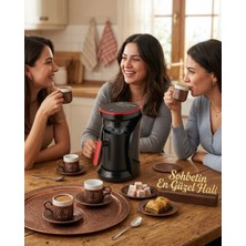 Modern Tasarımlı Türk Kahvesi Makinesi Taşma Emniyetli 4 Fincan Kapasiteli - TOPRAK3207-8283