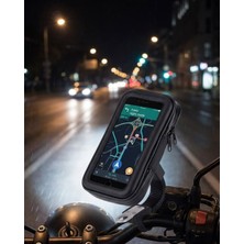 Bisiklet Scooter Motosiklet Için Su Geçirmez Telefon Standı 360 Derece Döner - TOPRAK5821-1009