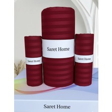 Saret Home Pamuk Saten Çift Kişilik Lastikli Çarşaf Set ,otel Tipi Yastıklı ,