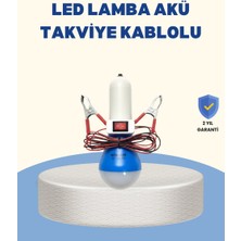 Timsah Kıskaçlı 12V LED Ampul Kamp ve Acil Durum Lambası - TOPRAK5502-4110