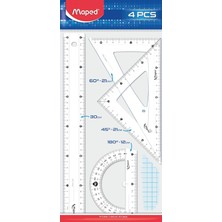 Maped Ofis ve Kirtasiye 242830 4'lü Start Maxi Cetvel Seti, 30 cm